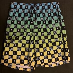Strictly Wild Checkered Men's Swim Board Shorts
